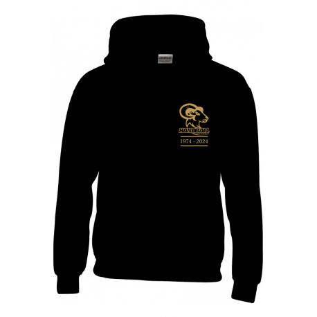 Sweat-shirt enfant à capuche noir avec logo anniversaire